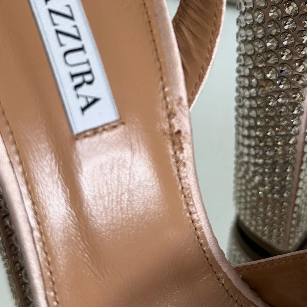 New AQUAZZURA Sinner Crystal Plateau 140 41 $2,495